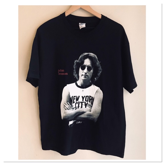 John Lennon 1996 Tennesse River Tag Dreamer T Shirt Black Size Large - Picture 2 of 7